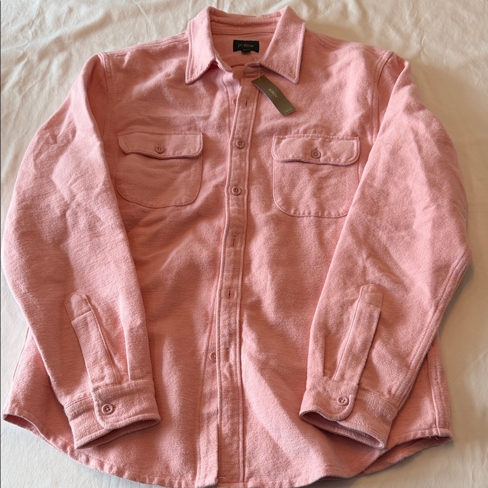 J. Crew Pink Lightweight Shirt Jacket NWT